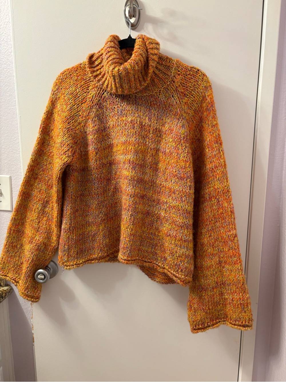 Urban Outfitters Marled Orange Turtleneck Sweater   Small